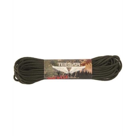 TEESAR Paracord 30m Parakordas, olive nailoninė virvė